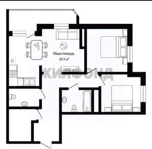 3-к квартира, вторичка, 90м2, 12/18 этаж