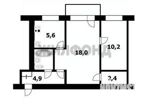 2-к квартира, вторичка, 40м2, 4/5 этаж