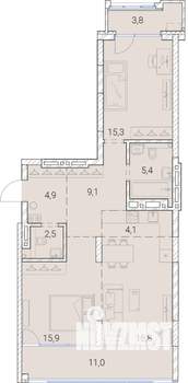 3-к квартира, вторичка, 89м2, 20/25 этаж