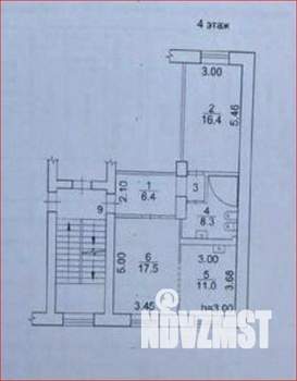2-к квартира, вторичка, 61м2, 4/5 этаж