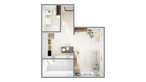 1-к квартира, вторичка, 34м2, 12/17 этаж