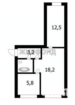 2-к квартира, вторичка, 43м2, 3/5 этаж