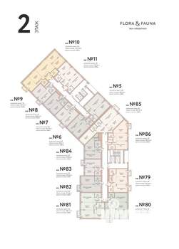 3-к квартира, строящийся дом, 73м2, 2/11 этаж