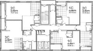 2-к квартира, вторичка, 54м2, 10/19 этаж