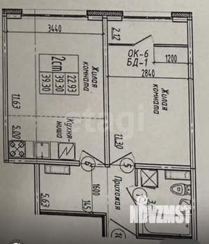 2-к квартира, сданный дом, 39м2, 10/18 этаж