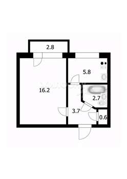 1-к квартира, вторичка, 29м2, 5/5 этаж