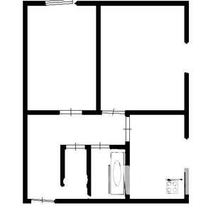 2-к квартира, вторичка, 41м2, 8/9 этаж