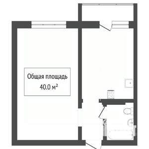 1-к квартира, вторичка, 40м2, 8/18 этаж