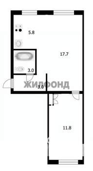 2-к квартира, вторичка, 42м2, 4/5 этаж