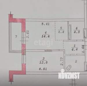 2-к квартира, вторичка, 45м2, 15/17 этаж
