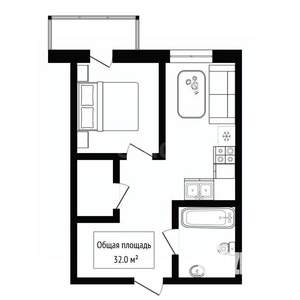 2-к квартира, вторичка, 32м2, 3/12 этаж