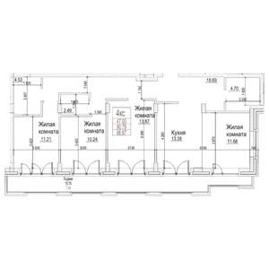 3-к квартира, вторичка, 91м2, 19/21 этаж