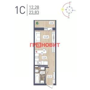 1-к квартира, вторичка, 24м2, 16/17 этаж