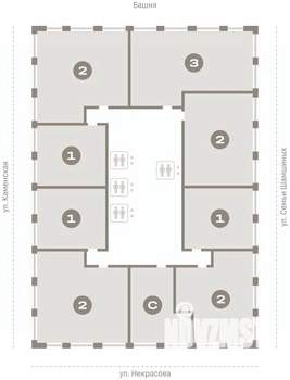 2-к квартира, вторичка, 66м2, 24/30 этаж