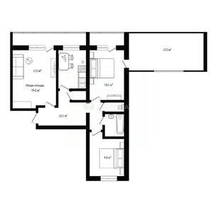 3-к квартира, вторичка, 59м2, 2/9 этаж