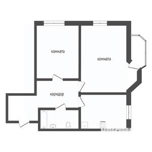 2-к квартира, вторичка, 54м2, 2/10 этаж