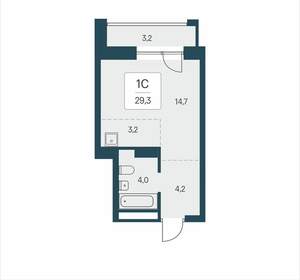 Студия квартира, вторичка, 29м2, 3/23 этаж
