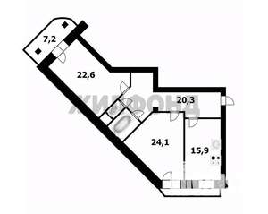 3-к квартира, вторичка, 88м2, 6/20 этаж