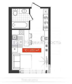 Студия квартира, строящийся дом, 23м2, 13/17 этаж