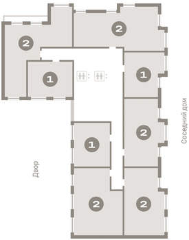 2-к квартира, вторичка, 63м2, 9/12 этаж