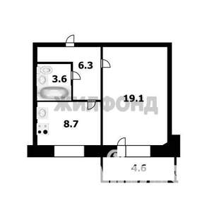 1-к квартира, вторичка, 38м2, 4/10 этаж