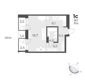 Студия квартира, вторичка, 37м2, 10/17 этаж