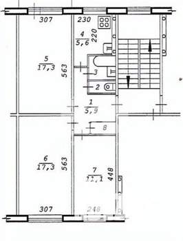 3-к квартира, вторичка, 61м2, 1/5 этаж