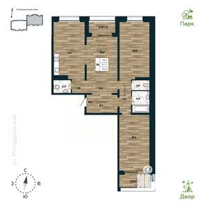 Студия квартира, вторичка, 94м2, 2/25 этаж
