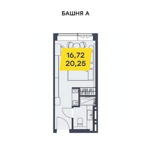 Студия квартира, вторичка, 20м2, 13/29 этаж