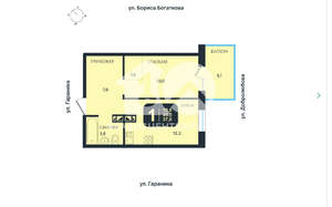 1-к квартира, вторичка, 37м2, 4/17 этаж