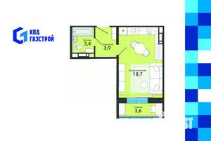 Студия квартира, вторичка, 30м2, 18/18 этаж