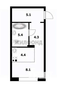 1-к квартира, вторичка, 28м2, 2/16 этаж