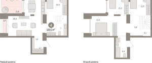 4-к квартира, вторичка, 120м2, 15/15 этаж