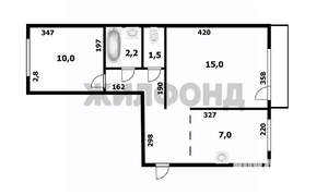2-к квартира, вторичка, 43м2, 3/5 этаж