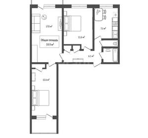 3-к квартира, вторичка, 60м2, 7/9 этаж