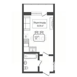 Студия квартира, вторичка, 31м2, 5/10 этаж