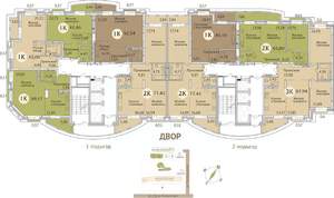 1-к квартира, сданный дом, 60м2, 22/23 этаж