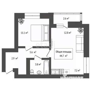 2-к квартира, вторичка, 45м2, 18/24 этаж