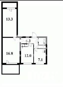3-к квартира, вторичка, 61м2, 7/9 этаж