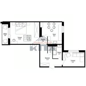 2-к квартира, вторичка, 76м2, 2/15 этаж