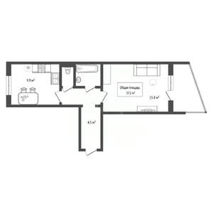 1-к квартира, вторичка, 37м2, 7/10 этаж