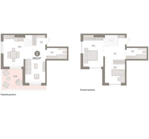 2-к квартира, вторичка, 100м2, 14/15 этаж