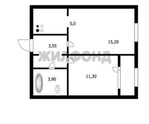 2-к квартира, вторичка, 43м2, 6/18 этаж