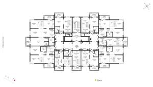 2-к квартира, строящийся дом, 37м2, 16/17 этаж