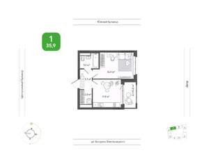 1-к квартира, вторичка, 36м2, 3/14 этаж