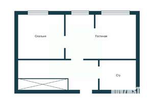 2-к квартира, вторичка, 48м2, 11/22 этаж