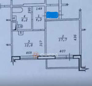 1-к квартира, вторичка, 45м2, 2/11 этаж