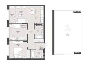 2-к квартира, вторичка, 105м2, 7/8 этаж