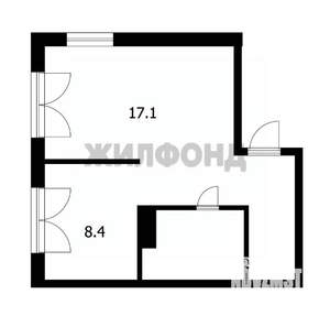 1-к квартира, вторичка, 38м2, 4/17 этаж