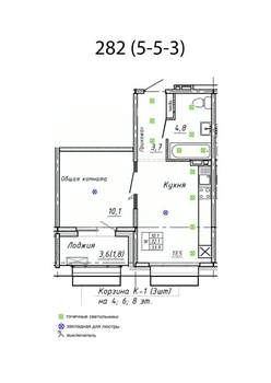 Студия квартира, вторичка, 34м2, 5/15 этаж